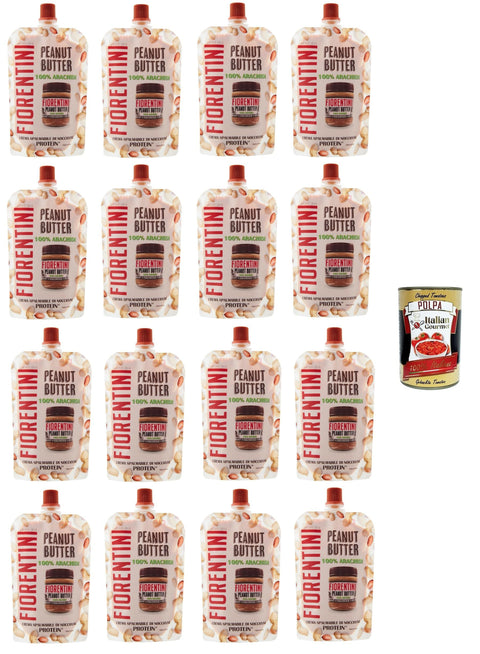 Fiorentini Beurre De Cacahuète 100 % Arachidi Dans Une Pochette 100 % Cacahuètes En Sachet 16 X 100 G + Italian Gourmet Polpa 400 G