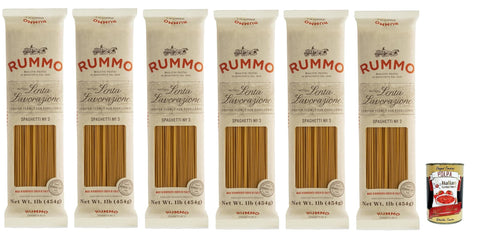 Rummo Spaghetti N° 3, Durum Pâtes Sémoraires, Italiennes Pasta Italian Noodles 6x 500 G Pack + Italian Gourmet Polpa Di Pomodoro 400 G