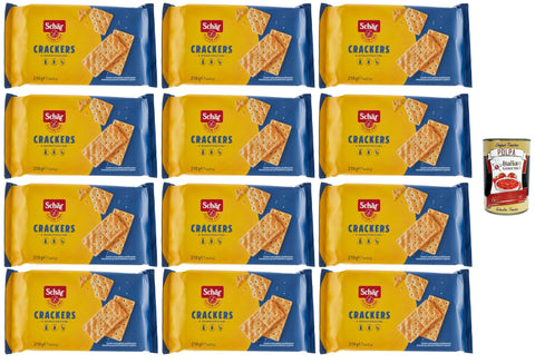 Schär Crackers Senza Glutine Crackers Sans Gluten Spécialement Conçu Pour Les Personnes Intolérantes Au Gluten 12 X 210 G + Italian Gourmet Polpa 400 G