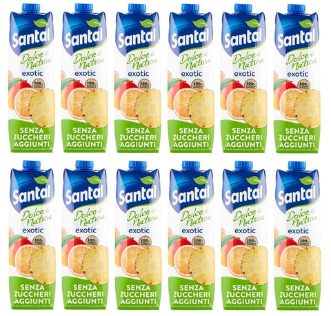 Parmalat Santal Succo Di Frutta Exotic Dolce Di Natura Zero Zuccheri Aggiunti Jus De Fruits Exotique Nul Additif Succo Boisson Rafraîchissante Tetrapack 1000 Ml