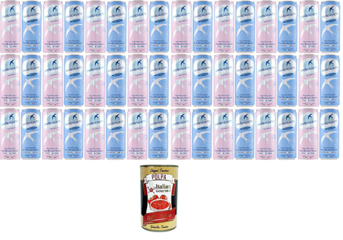San Benedetto Paquet De Test D'eau Minérale Naturelle Et Pétillante, En Conserve, 48 X 330 Ml, Boisson Pure Et Rafraîchissante, Design Élégant, Forme Solide Et Pratique, Italian Gourmet Polpa 400 G