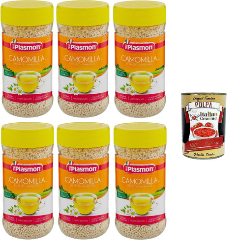 Plasmon Estratto Lot De 6 Extraits De Granulés De Camomilla De Camomille 6 X 360 G + Italian Gourmet Polpa 400 G