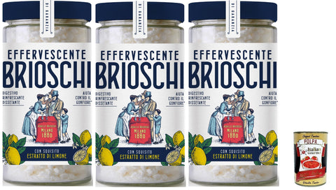 Brioschi Digestivo, Rafraîchissant Et Digestif Assoiffé, Citron Vert, Dissolution Rafraîchissante Pour La Digestion, Au Goût Citron, 3 X 200 G, Avec Polpa Italian Gourmet 400 G