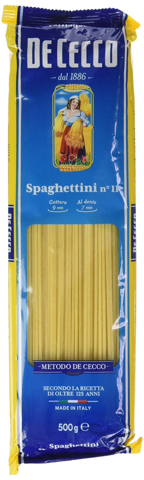 De Cecco Pâtes Spaghettini 500 G - Lot De 6