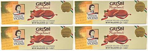 Vicenzi Grisbi Lot De 4 Biscuits Remplis De Noisettes Italie 150 G