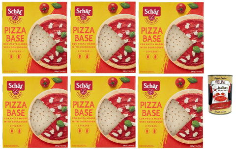 Schär, Pizza Base Con Pasta Madre, Fondo Pizza Da Farcire Senza Glutine, Base De Pizza Avec Levain, Base De Pizza Avec Levain, Fond À Pizza Pour Être Embouteillé, Végétalien, 6 X 300 G + Italian