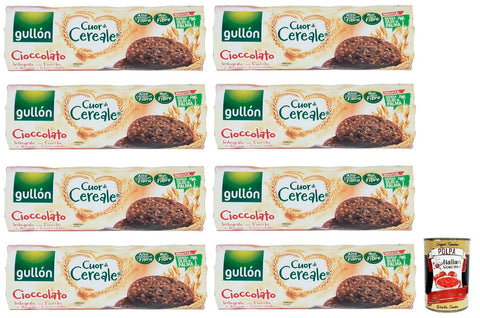 Gullón Cuor Di Cereale Cioccolato Lot De 8 Biscuits Entiers Au Chocolat Et Flocons D'avoine 280 G + Boîte Italienne Gourmet Polpa Di Pomodoro 400 G
