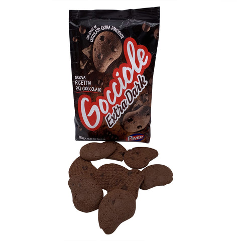 Pavesi Gocciole Biscuits Biscuits Avec Chocolat Extra Noir 400g