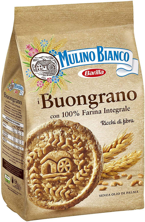 Mulino Bianco Buongrano Biscotti 100% Integral 12 Pezzi Da I 350 Grammi