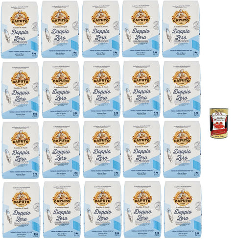 Caputo Doppio Zero Classica, Farina Di Grano Tenero Tipo « 00 », « 00 » Farine De Blé Douce, Idéale Pour Les Pâtes Douces Et Légères, 20 X 1 Kg + Italian Gourmet Polpa 400 G
