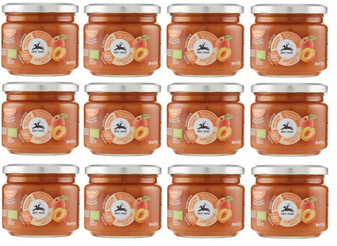Alce Nero Composta Di Albicocche Biologica Lot De 12 Compote D'abricot Bio Avec Abricots Italiens Bio 270 G
