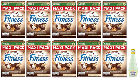 10 X Nestlé Fitness Grains Entiers Avec Chocolat Fondant, Maxi Format 540 G + 1 X San Pellegrino Tonica Agrumes 20 Cl