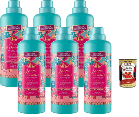 Tesori D'oriente Ayurveda, Adoucissant Concentré Ammorbidente Concentré, 760 Ml (Ayurveda, X6) + Italian Gourmet Polpa 400 G