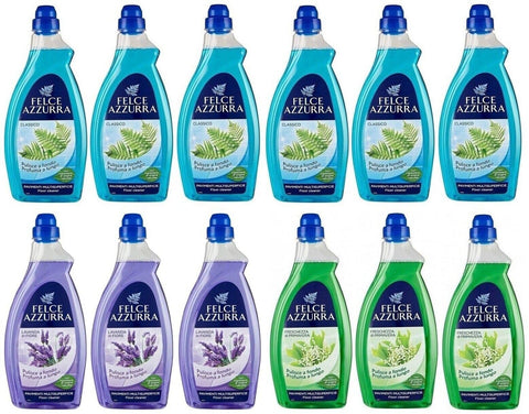 Paglieri Felce Azzurra Pavimenti Classico-Freschezza-Lavanda Lot De 12 Nettoyants De Sol Pour Plusieurs Surfaces 1 L