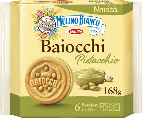 Mulino Bianco Baiocchi Pistacchio Snack 168g