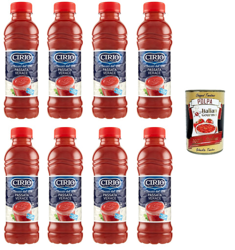 Cirio Passata Verace Sauce Tomate 8 X 540 G + Italian Gourmet Polpa 400 G