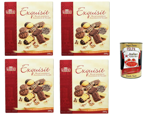 Lambertz Exquisit Mélange De Biscuits 4 X 200 G + Italian Gourmet Polpa 400 G