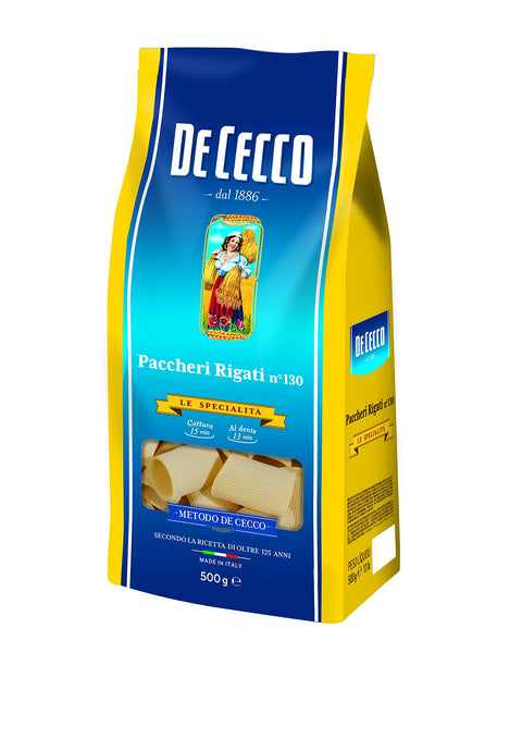 De Cecco Pâtes Paccheri Rigati 500 G - Lot De 6