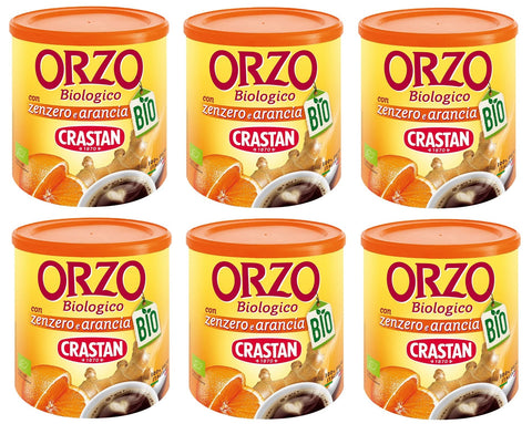 Crastan Orzo Biologico Con Zenzero E Arancia Orge Bio Au Gingembre Et À L'orange 100 % Orge Italienne, Naturellement Sans Caféine 120 G