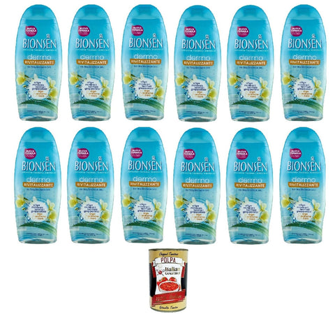 Bionsen Dermo Rivitalizzante Gel Douche Et Bain 650 Ml, Gel Douche Revitalisant 12 X 650 Ml + Italian Gourmet Polpa 400 G