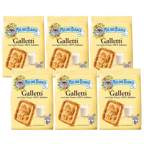 Mulino Bianco Galletti - Biscuits Sablés Au Sucre 350g (Galletti, X6)