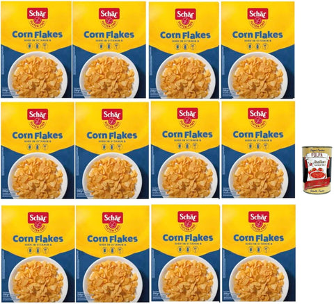 Schär Corn Flakes Dietetici Senza Glutine, Céréales, Flocons De Maïs, Régimes Sans Gluten 12 X 250 G + Italian Gourmet Polpa 400 G