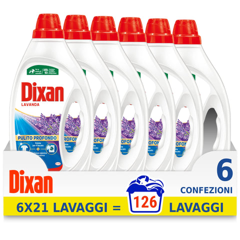 Dixan Lessive Lavande Liquide Lavande, Lot De 126 Lavages