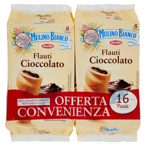 Mulino Bianco Flauti Cioccolato Pacco Doppio X16 Gr.560 (1000035257)