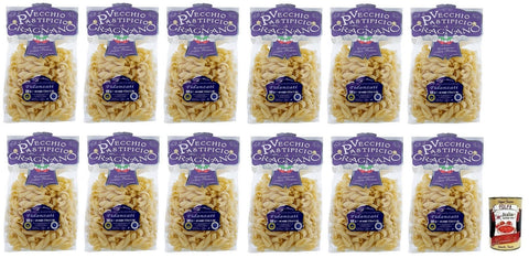 Il Vecchio Pastificio Di Gragnano Pasta Fidanzati, Lot De 12 Pâtes Igp Gragnano En Semoule De Blé Dur De Qualité Supérieure 500 G + Boîte De 400 G