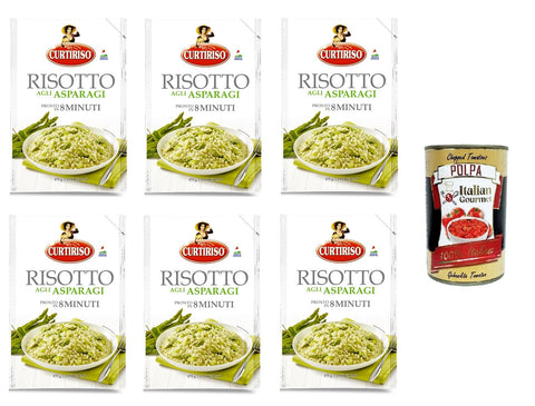 Curtiriso Risotto Asparagi Risotto Asparagi Risotto Asperges Risotto Est Prêt En 8 Minutes 6 X 175 G + Polpa Italian Gourmet 400 G