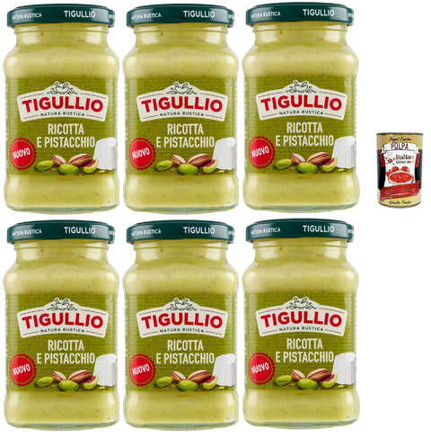 Star Tigullio Granpesto Pesto Ricotta E Pistacchio, Pesto Avec Ricotta Et Pistache 6 X 185 G Sauce + Italian Gourmet Polpa 400 G