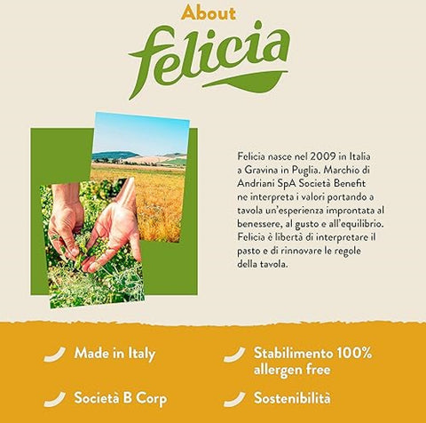Felicia, Pasta Spaghetti di Lenticchie Rosse, Nouilles aux lentilles rouges, riches en fibres et protéines, fer et zinc, végétaliennes, 10 x 250 g + Italian Gourmet polpa 400g