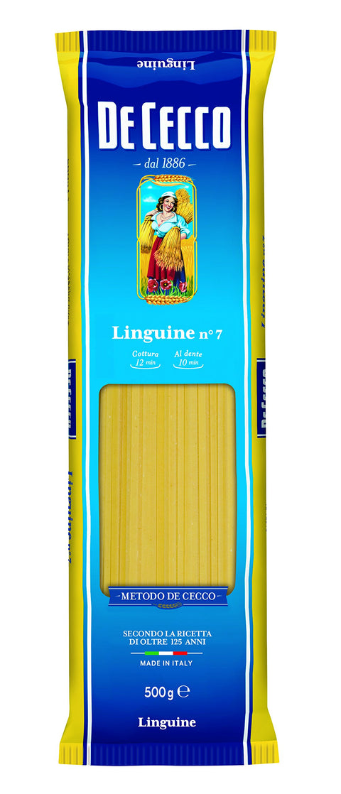 De Cecco Linguine N.7 Semolina Pasta Of Durum Wheat, Pack Of 6 X 500 G