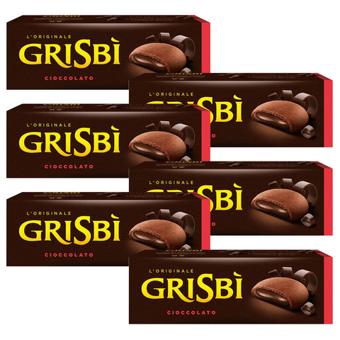 Matilde Vicenzi Grisbi Chocolat - Biscuits Italiens Fourrés Au Chocolat 150g X 6 Parcelles