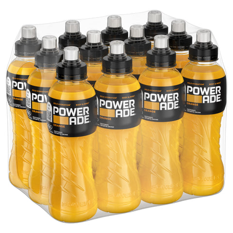 Powerade Orange 0,50 L X 12 Bouteilles. Bouchon Sport
