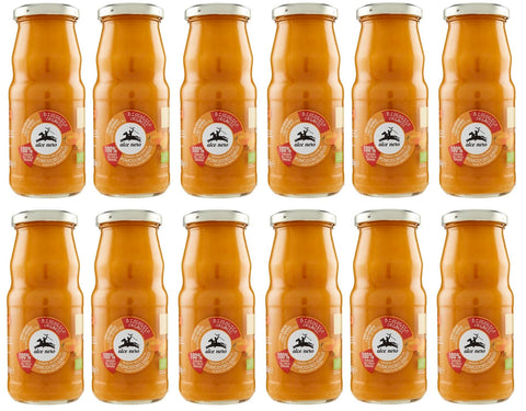 Lot De 12 Bouteilles En Verre Alce Nero Passata Vellutata Di Pomodoro Giallo Biologico Bio De Tomates Jaunes 350 G