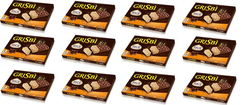 Matilde Vicenzi Grisbi Lot De 12 Boîtes De Riz Avec Riz Au Lait Et Crème Au Chocolat Et Riz Soufflé 120 G (4 X 30 G)