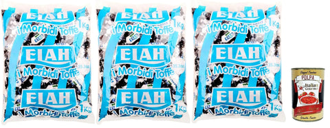 Elah Mentaliqurizia, Novecento, Caramella Bonbons Caramella, Menthe Pyperite Et Réglisse, Bonbons, Sucettes 3 X 1 Kg + Polpa Italien Gourmet 400 G