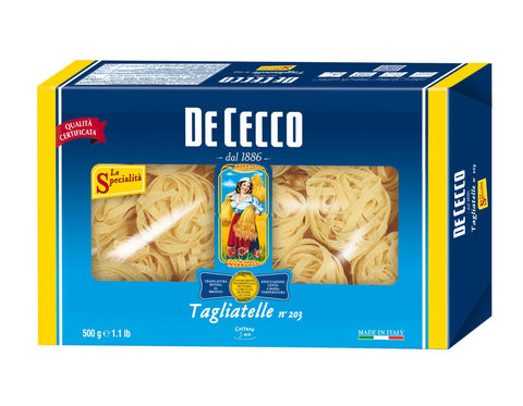 4x De Cecco Pâtes Tagliatelle Nidi Semola 500 G