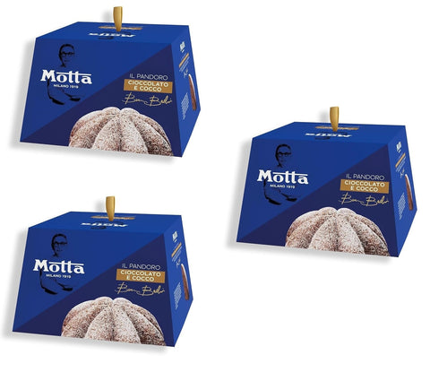 3x Motta Pandoro cocco e cioccolato Noix de coco et chocolat Recette exclusive du chef étoilé Bruno Barbieri 800gr