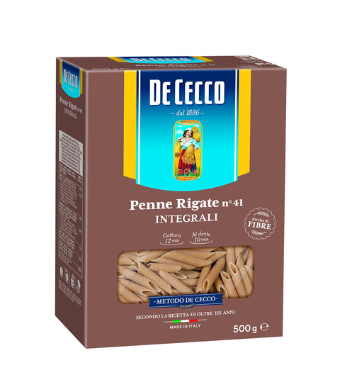 De Cecco Pâtes Complètes Penne Rigate 500gr - Lot De 6