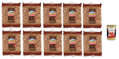 Lot De 10 Pâtes Divella Orecchiette Integrale N. 86 - Pâtes Italiennes 500 G + Polpa Italian Gourmet 400 G