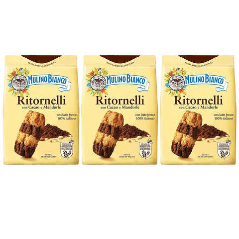 Mulino Bianco Ritornelli - Biscuits Italiens Au Cacao Et Aux Amandes 700g (Ritornelli, X3)