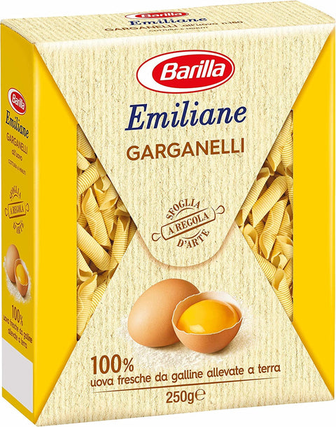 Lot De 10 Pâtes Barilla All'uovo Emiliane Garganelli N° 180 Avec Œuf 250 G