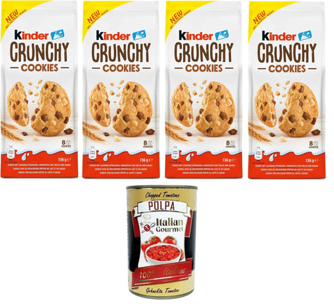 Biscuits Croustillants Pour Enfants, Biscuits Croustillants Avec Du Lait Et Des Notes De Cacao 4 X 136 G + Italian Gourmet Polpa 400 G