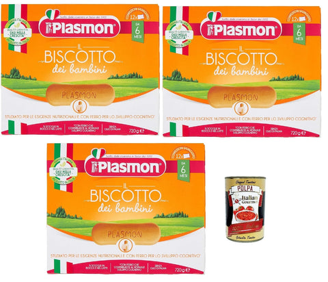 Plasmon Biscotti 3x 720g + Italian Gourmet Polpa 400 G