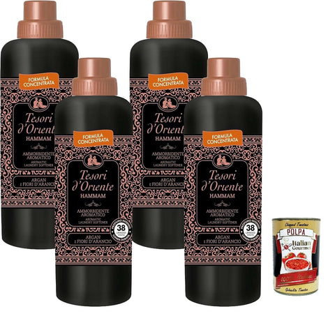 Tesori D'oriente Hammam Ammorbidente Concentrato Adoucissant Concentré 4 X 760 Ml + Italian Gourmet Polpa 400 G