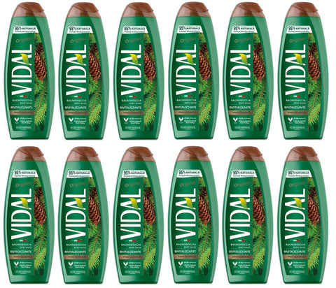 Vidal Bagnodoccia Lot De 12 Flacons De Gel Douche Pino Classico Parfum Pin 500 Ml