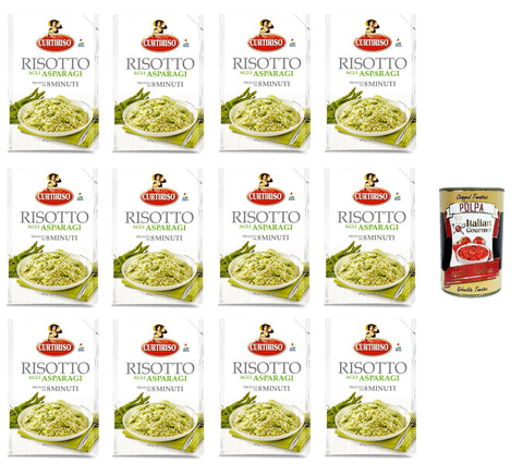 Curtiriso Risotto Asparagi Risotto Asparagi Risotto Asperges Risotto Est Prêt En 8 Minutes 12 X 175 G + Polpa Italian Gourmet 400 G