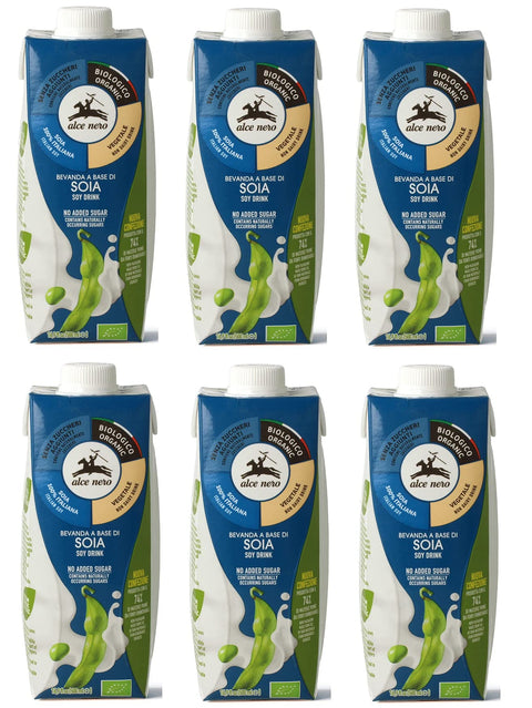 Alce Nero Bevanda Biologica Vegetale A Base Di Soia Biologique Légumes Boissons À Base De Soja 500 Ml Boisson Rafraîchissante Non Alcoolisée